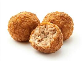 Delicious crispy fried meatballs served as a tasty snack photo