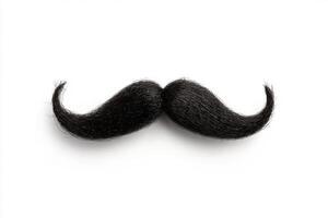 Unique black mustache design on a plain background photo