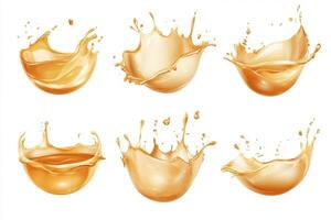 Liquid splashes showcasing dynamic movement and fluid shapes photo