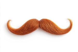 Unique orange mustache displayed on a plain background photo