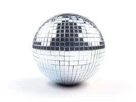 Disco ball reflecting light in a bright setting photo