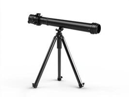 Telescope set up for stargazing in a serene outdoor space photo