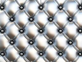 Decorative tufted fabric with metallic finish in an elegant pattern photo