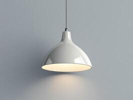 Modern pendant lamp casting soft light in a minimalist space photo