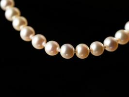 Elegant string of pearls showcasing luster and beauty photo