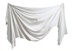 Draped white fabric over a frame creates a soft backdrop for display photo