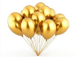 Gold balloons create festive atmosphere for celebrations and events photo