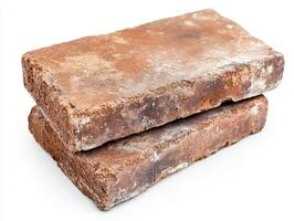 Stacked bricks ready for construction or DIY home projects photo