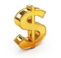 Golden dollar sign symbolizing wealth and prosperity photo