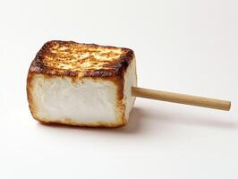 Deliciously toasted marshmallow on a stick awaits enjoyment photo