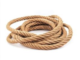 Rope coiled neatly for various practical uses in outdoor activities photo