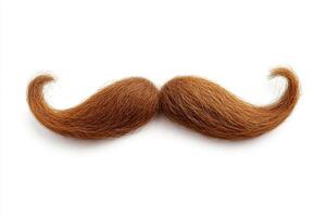 Unique ginger mustache displayed on a white background photo