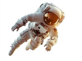 Astronaut floating in space during a mission outside Earth photo