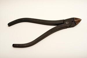 Precision wire cutters.Metal wire cutters for electronics. A tool for cutting wires. photo