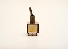 Equipment switch. Electric switch on a white background. photo
