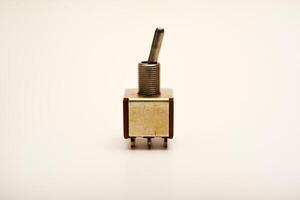 Equipment switch.An electronic switch. Electric switch on a white background. photo