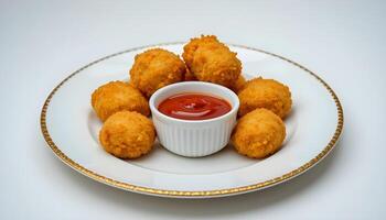 6 Chicken Nuggets with Ketchup photo