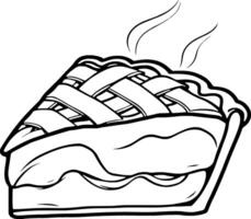A Delicious Slice Of Warm Apple Pie Lattice Crust vector
