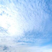 Clouds in the blue sky, Panoramic stage by light background during the summer day.1 photo