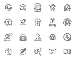 Client Service and Communication Icons Set vector
