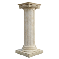 Classical Style Marble Column Pedestal Architectural Element 3D Render png