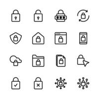 Set of lock icons. Padlock icons. Security icon, Safety icon set. Icon set. vector