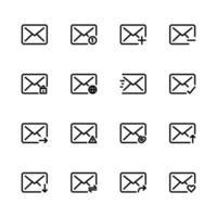 Mail icon set. Email icons. Icon set. Envelop icon. vector