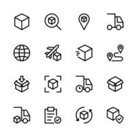 Delivery icon set. Parcel delivery icon set. Product delivery icons. Location icons. Icon set. vector