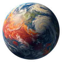 Stunning Visualization of Earth Showing Climate Change Effects and Extreme Weather png