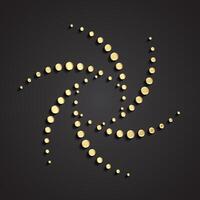 3d golden abstract science design symbol vector