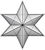 Sleek six-pointed star sharp edges geometric minimal clean digital modern structure shape. . png