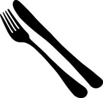 Spoon and fork icon isolated on white background. vector