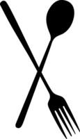 Spoon and Fork Crossed Icon vector