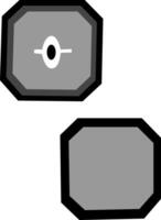 Octagonal button interface icon design vector