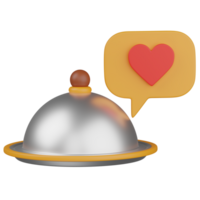 3d render Favorite food icon png