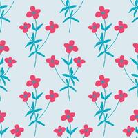 Flower pattern, seamless floral pattern, cute flower background. Flower repeat pattern. Floral print, surface design. Pattern for fashion, texture, fabric, wrapping, decor vector