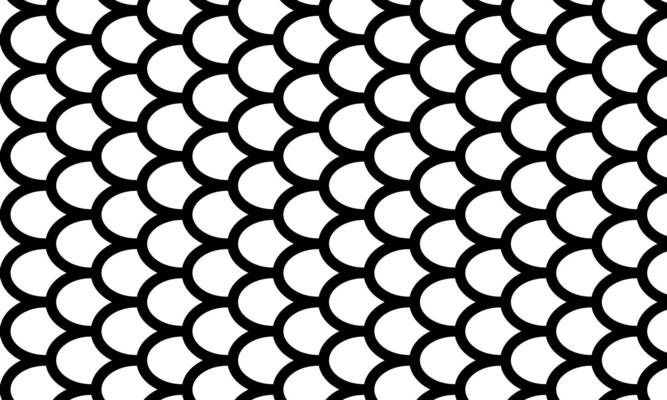 Fish, mermaid, dragon scales pattern. Japanese wave wallpaper.