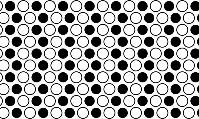Retro black and white dots circle pattern background. monochrome circle pattern.