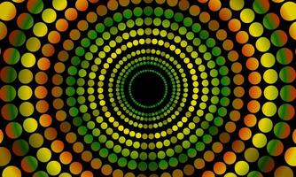 Radial speed lines in circle form colorful background. halftone round. vector