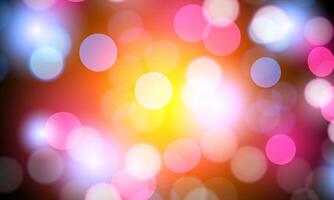 Abstract colorful bokeh background. blurred shiny soft golden light. vector
