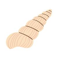 Spiral shell resting on a sandy surface with soft textures and natural tones vector