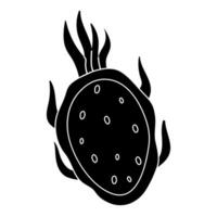 Unique black and white illustration of a stylized underwater creature with tentacles and spots vector
