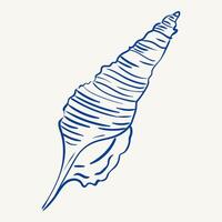 Beautiful spiral shell design with intricate lines and elegant curves on a light background vector