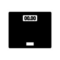 Digital scale displaying zero weight in a minimalistic design for precise measurements vector