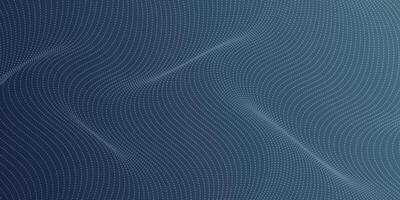 Abstract blue wave pattern with dotted lines creating a dynamic visual effect vector