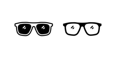 Glasses icon set. for mobile concept and web design on white background vector