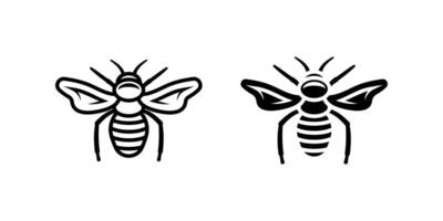 Bee icon set. for mobile concept and web design on white background vector