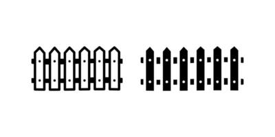 Fence icon set. for mobile concept and web design on white background vector