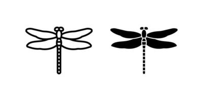 dragonfly icon set. for mobile concept and web design on white background vector