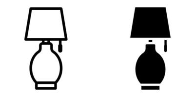 table lamp icon set. for mobile concept and web design on white background vector